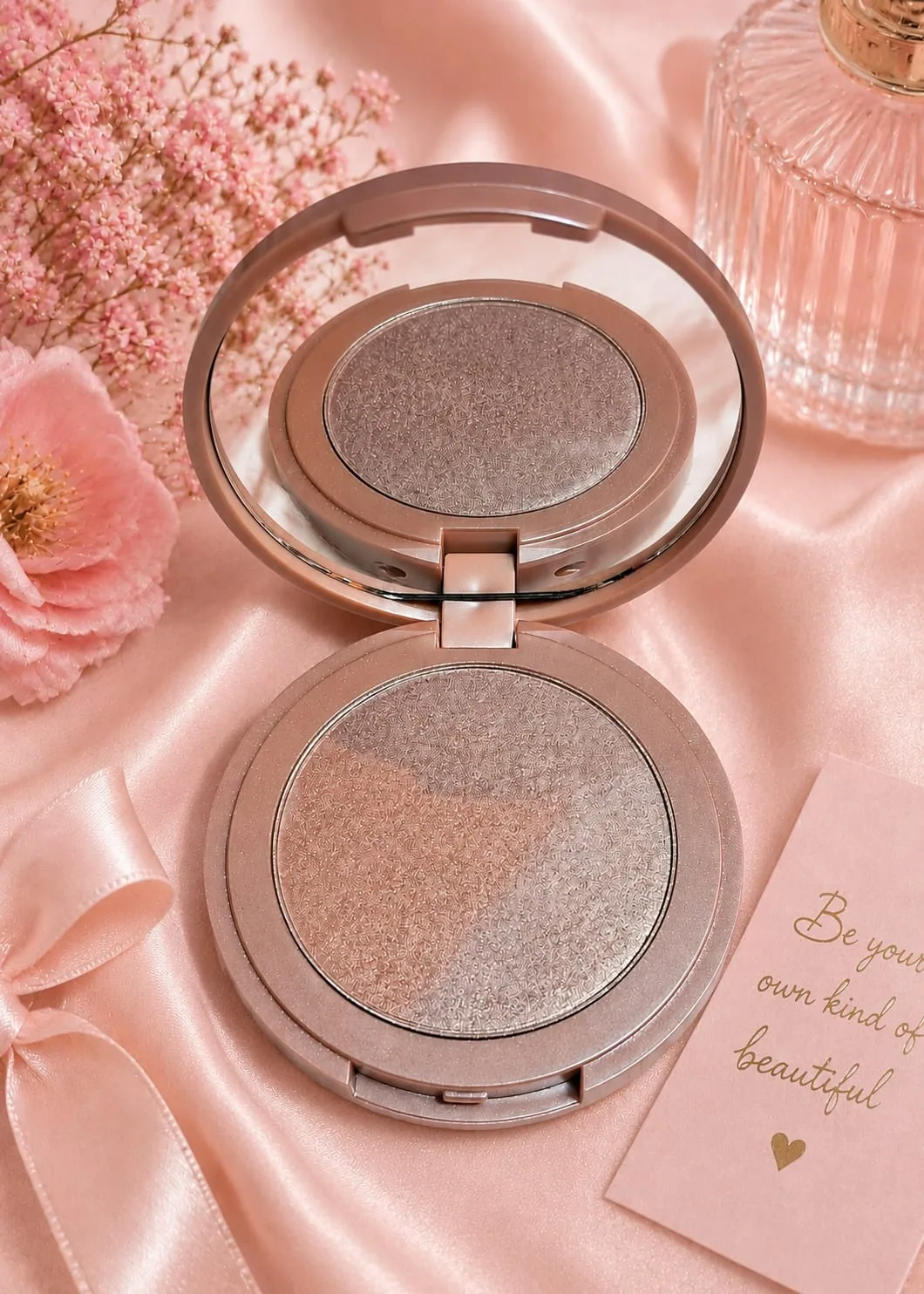 Tarte color rosa metálico