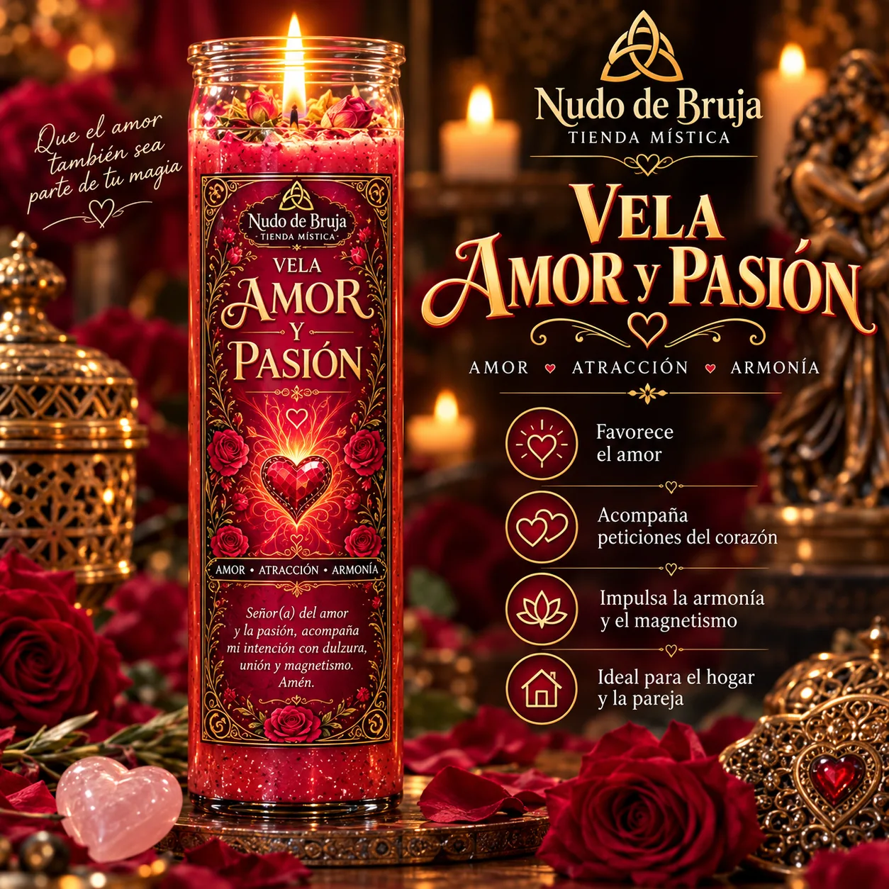 Veladora Amor y Pasion