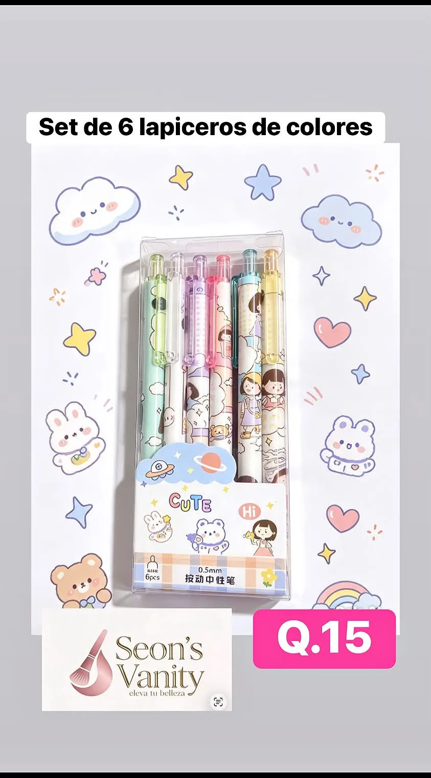 Lapiceros kawaii