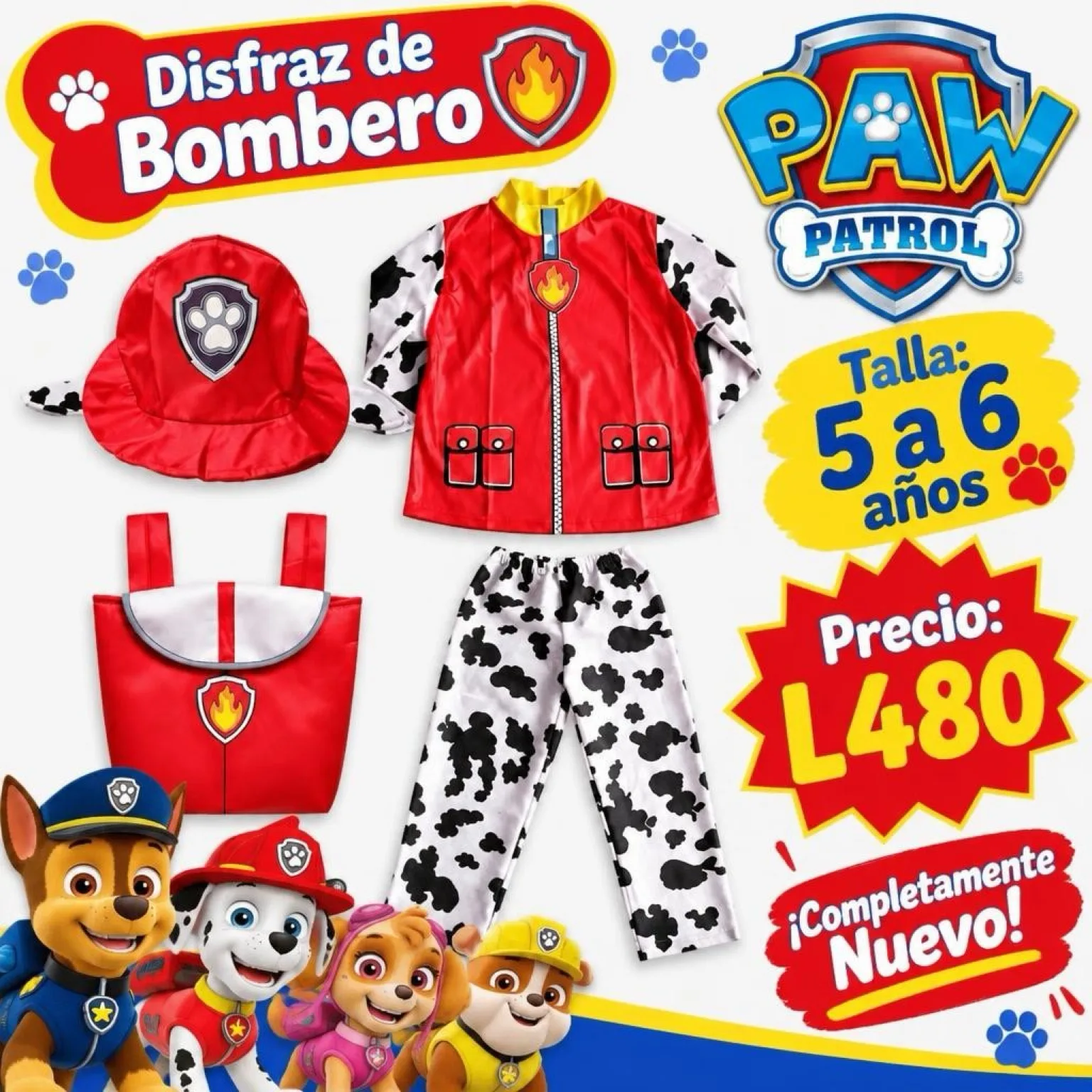 Traje de los paw patrol