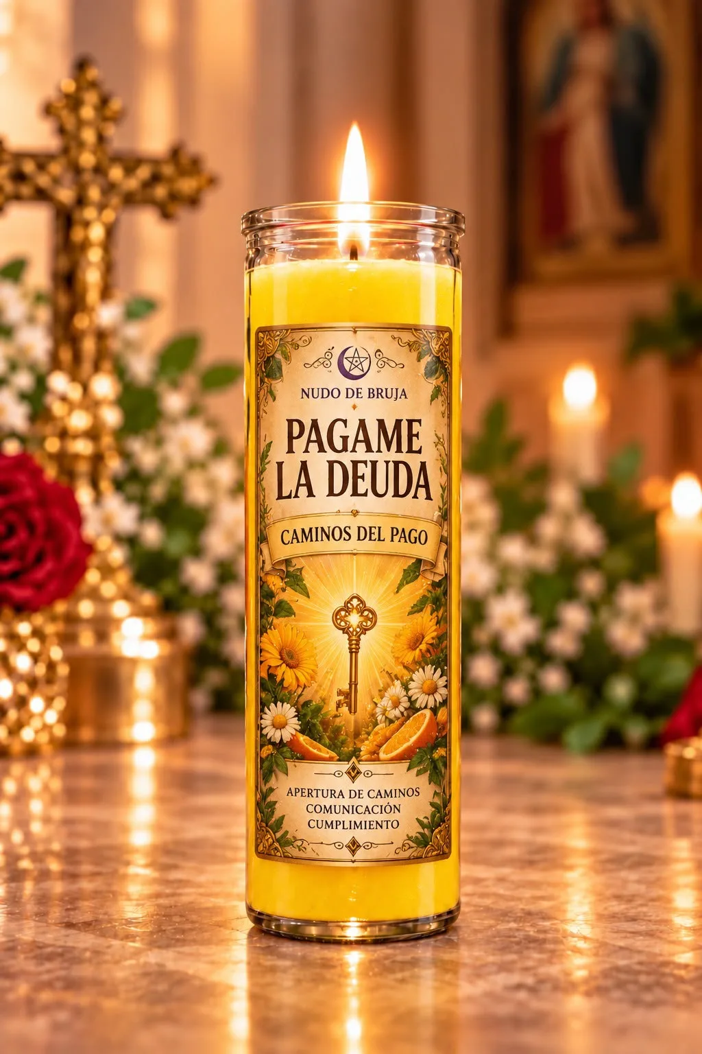 Veladora Págame La Deuda (amarilla)