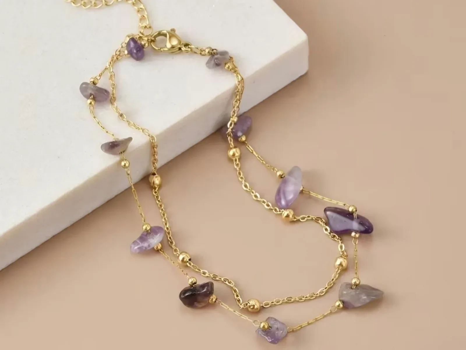 Tobillera "Brisa Violeta"
