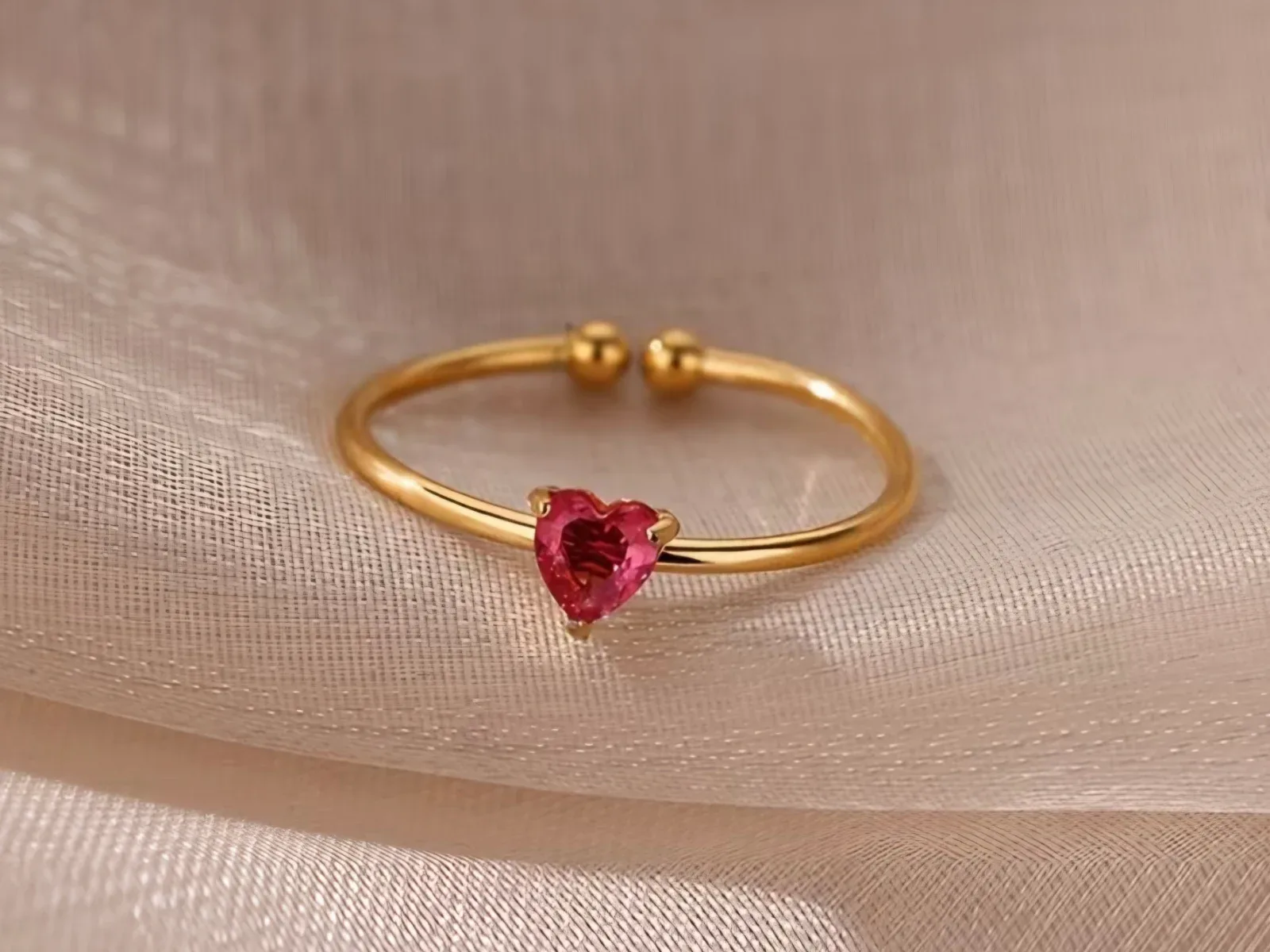 ​Anillo Ajustable "Corazón Dulce"