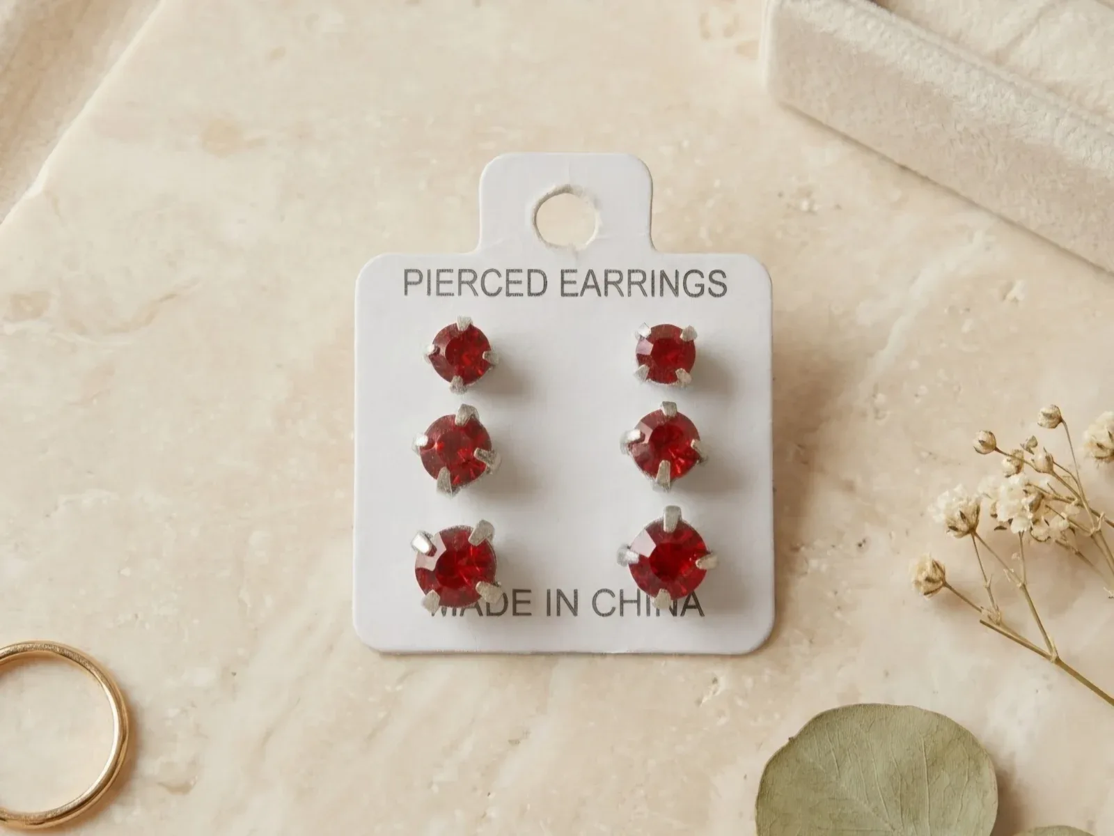 Set Trio Cristal Rojo