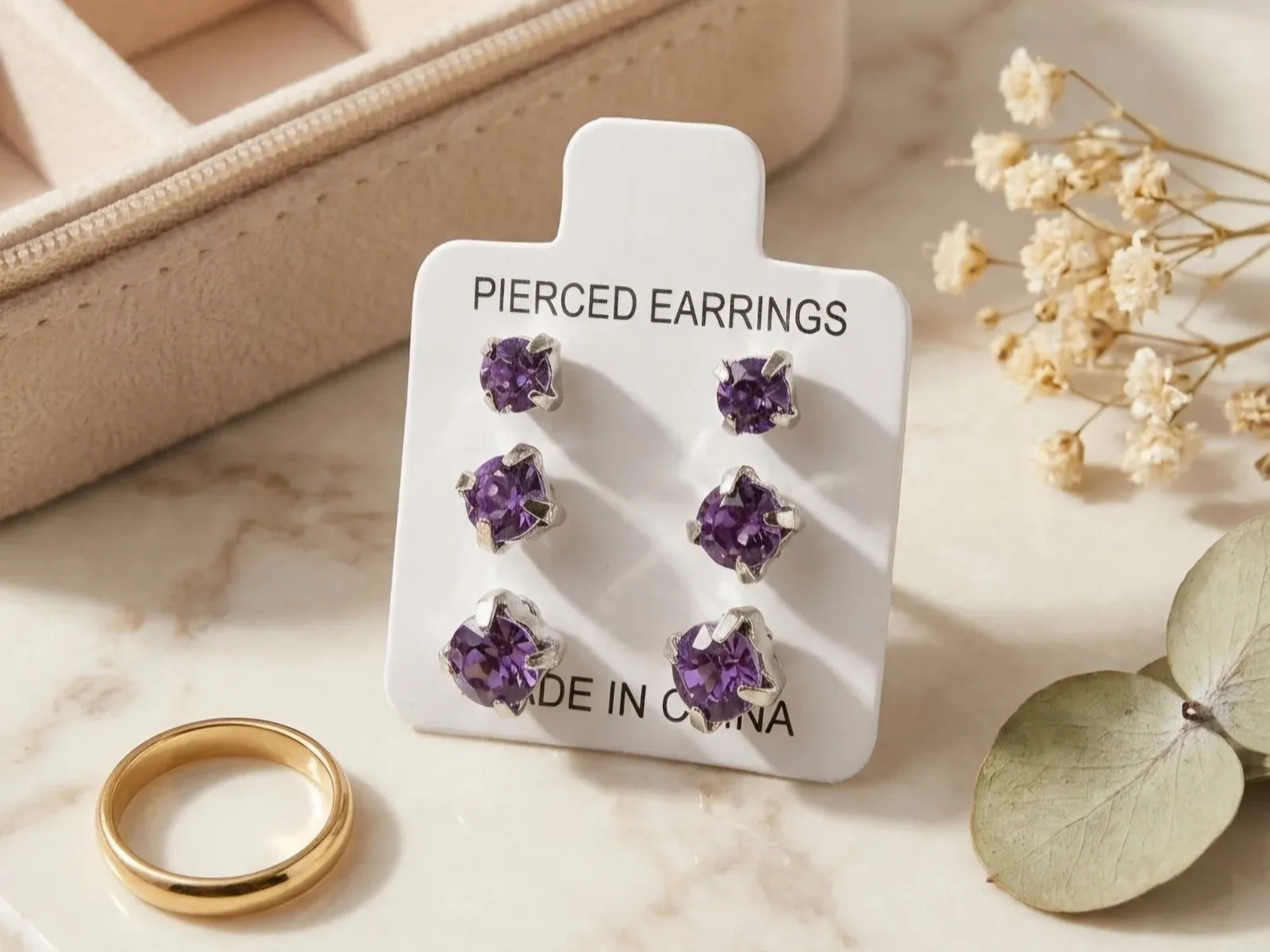 Set Trio Cristal Violeta