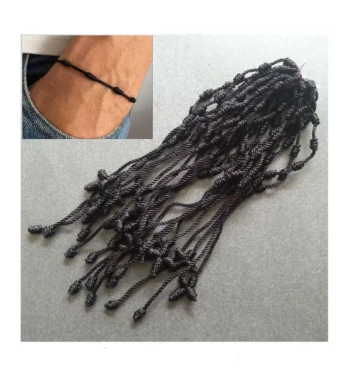 Pulsera 7 Nudos Negra