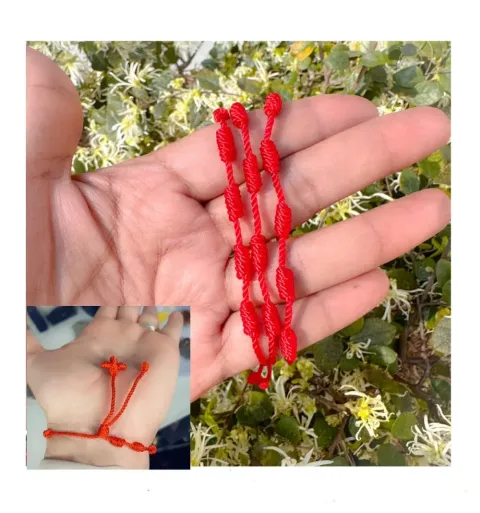 Pulsera 7 Nudos Roja