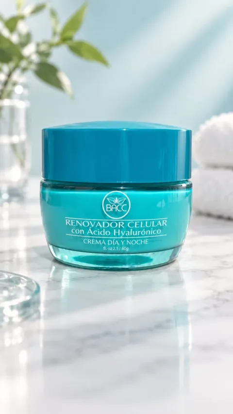 Crema facial BACC con ácido hialurónico