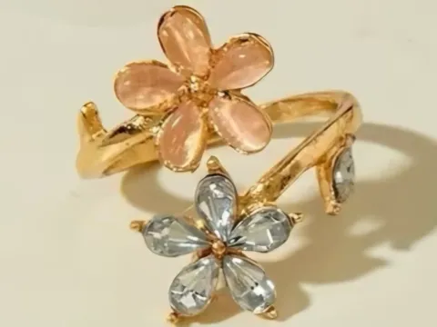 ​Anillo Ajustable "Doble Jardín"